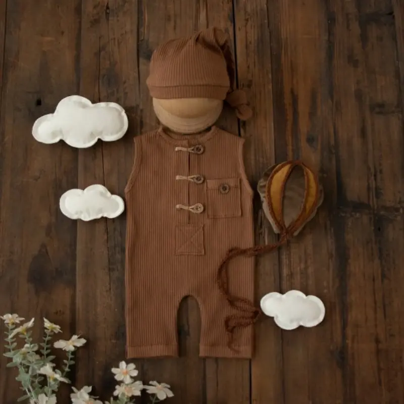 Cute Outfit Hat Set With Balloon - Newborn Photography Props - Image 5